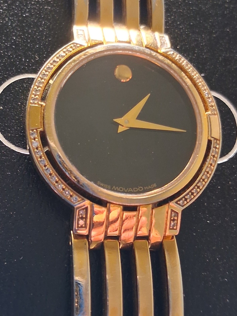 Movado Watch Gold and Diamond Women's Bracelet $2795 - Picture 8 of 16